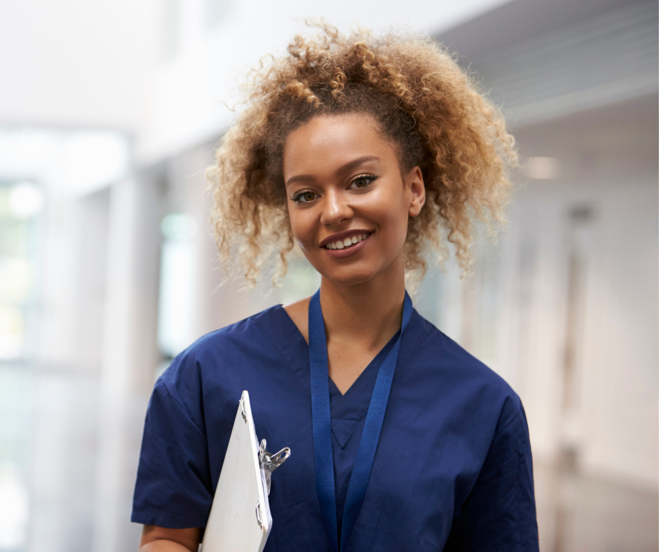 Female nurse smiling